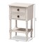 Baxton Studio Lenore Country Cottage Farmhouse Whitewashed 2-Drawer Nightstand 146-8189 - alternate 5